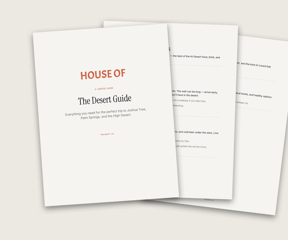 Pages from the House Of Desert Guide